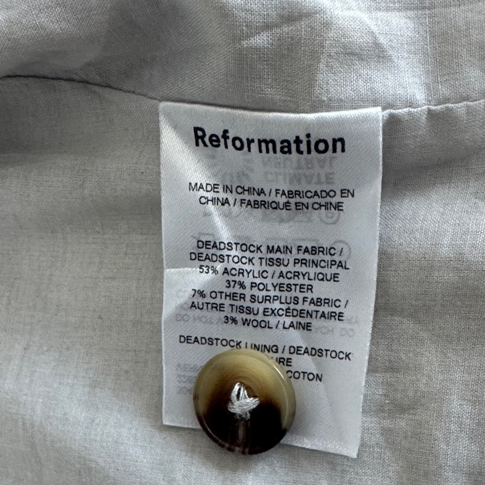 Reformation Grey Tweed Buttoned Vest - Picture 5 of 5